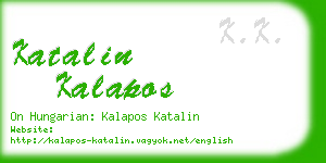 katalin kalapos business card